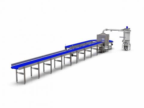 3D image of a Dinnissen belt conveying system