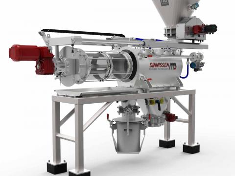 3D afbeelding van een Dinnissen centrifugaal zeefmachine